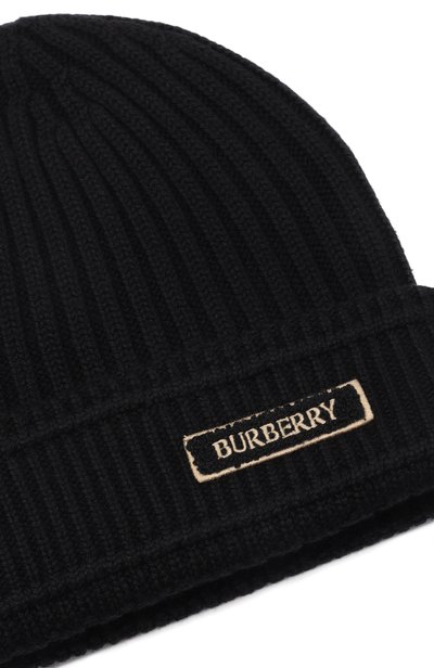 Шерстяная шапка BURBERRY черного цвета по цене 39250 руб., арт. 8103340, фото 3 Шерстяная шапка BURBERRY, арт. 8103340, фото 3