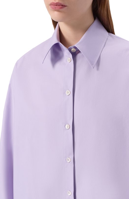 Хлопковая рубашка Noble&Brulee NB001NB/10/221025/13 Сиреневый  NB001NB/10/221025/13 Фото 5
