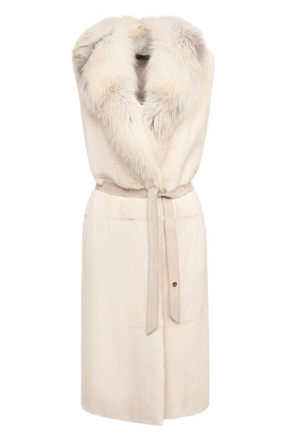 Женский меховой жилет с поясом LORO PIANA, арт. FAG4463