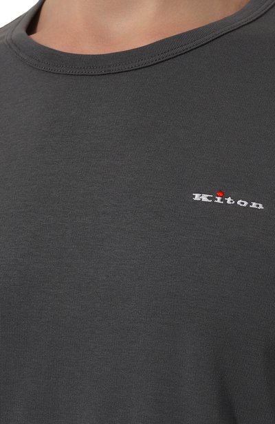 Хлопковая футболка KITON, арт. UNWM008K0228F02, фото 5