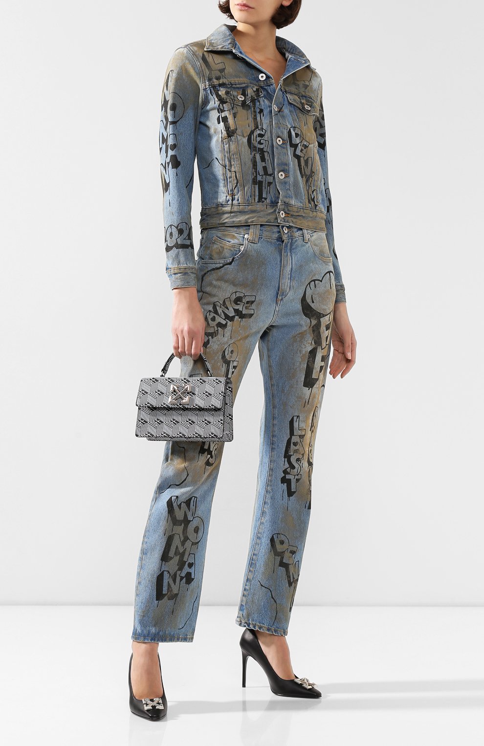 Джинсовая куртка OFF-WHITE синего цвета по цене 62300 руб., арт. 0WYE012F197730627110, фото 2 Джинсовая куртка OFF-WHITE, арт. 0WYE012F197730627110, фото 2