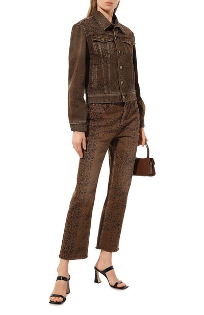 Джинсы GOLDEN GOOSE DELUXE BRAND леопардового цвета по цене 49950 руб., арт. GWP00843.P000623, фото 2 Джинсы GOLDEN GOOSE DELUXE BRAND, арт. GWP00843.P000623, фото 2