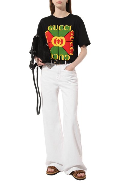 Хлопковая футболка GUCCI, арт. 717422/XJE6E, фото 2