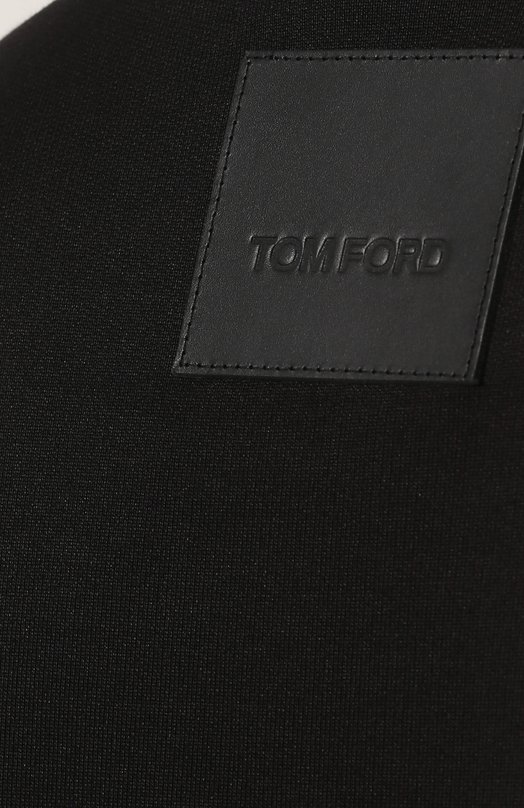 фото Однотонный пуловер из смеси хлопка и шелка tom ford