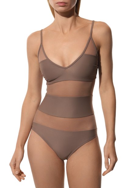 Слитный купальник NATAYAKIM коричневого цвета по цене 42350 руб., арт. NY-107/19, фото 2 Слитный купальник NATAYAKIM, арт. NY-107/19, фото 2
