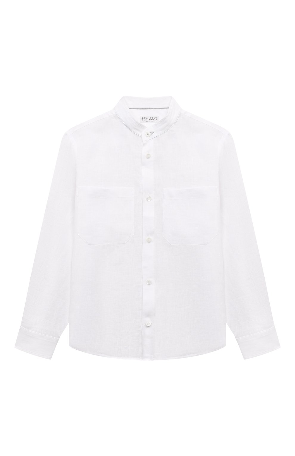 Льняная рубашка BRUNELLO CUCINELLI белого цвета по цене 28850 руб., арт. BB608C330B, фото 1 Льняная рубашка BRUNELLO CUCINELLI, арт. BB608C330B, фото 1