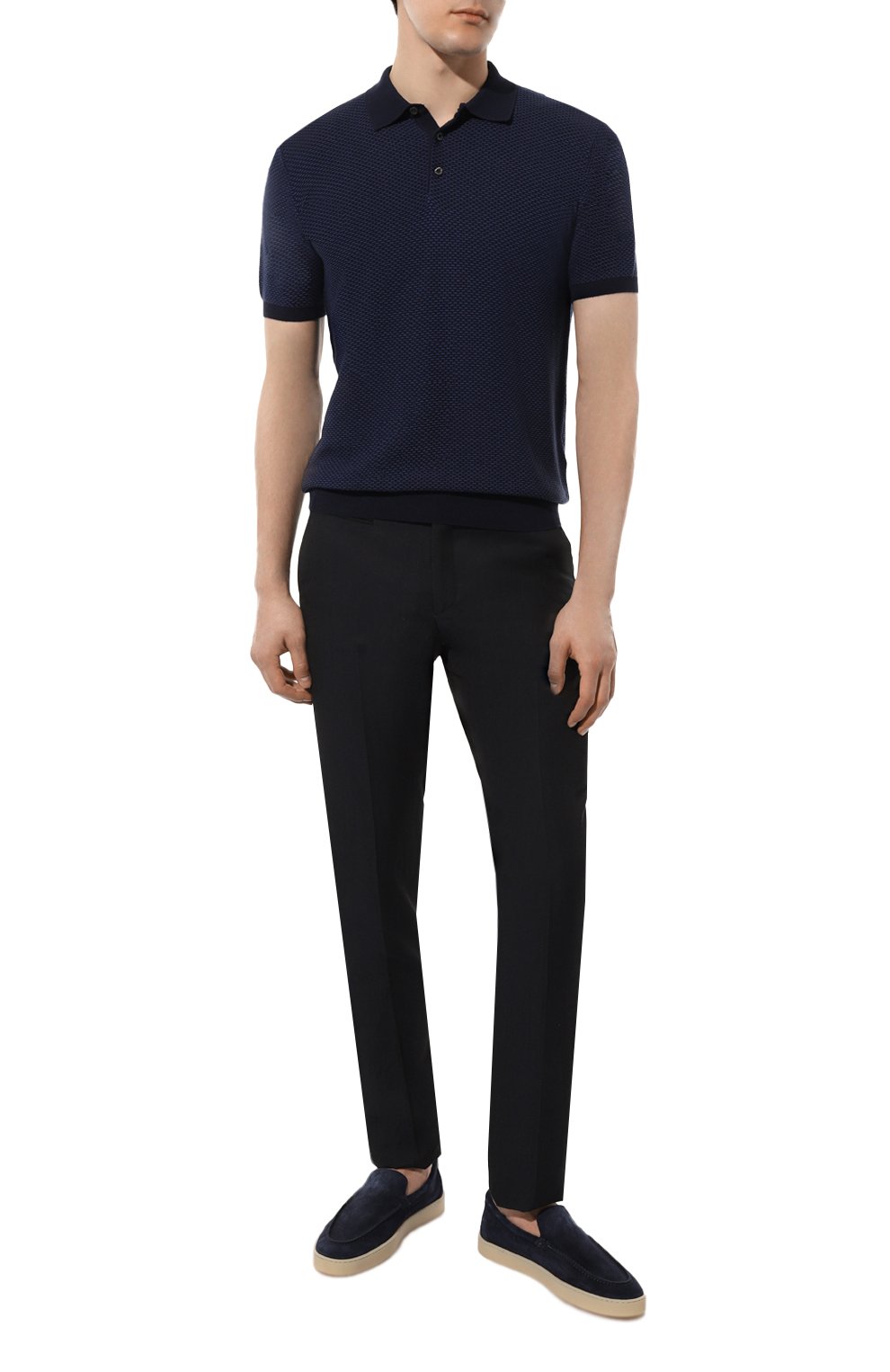 Поло из хлопка и шелка CORNELIANI, арт. 91M556-3125164, фото 2