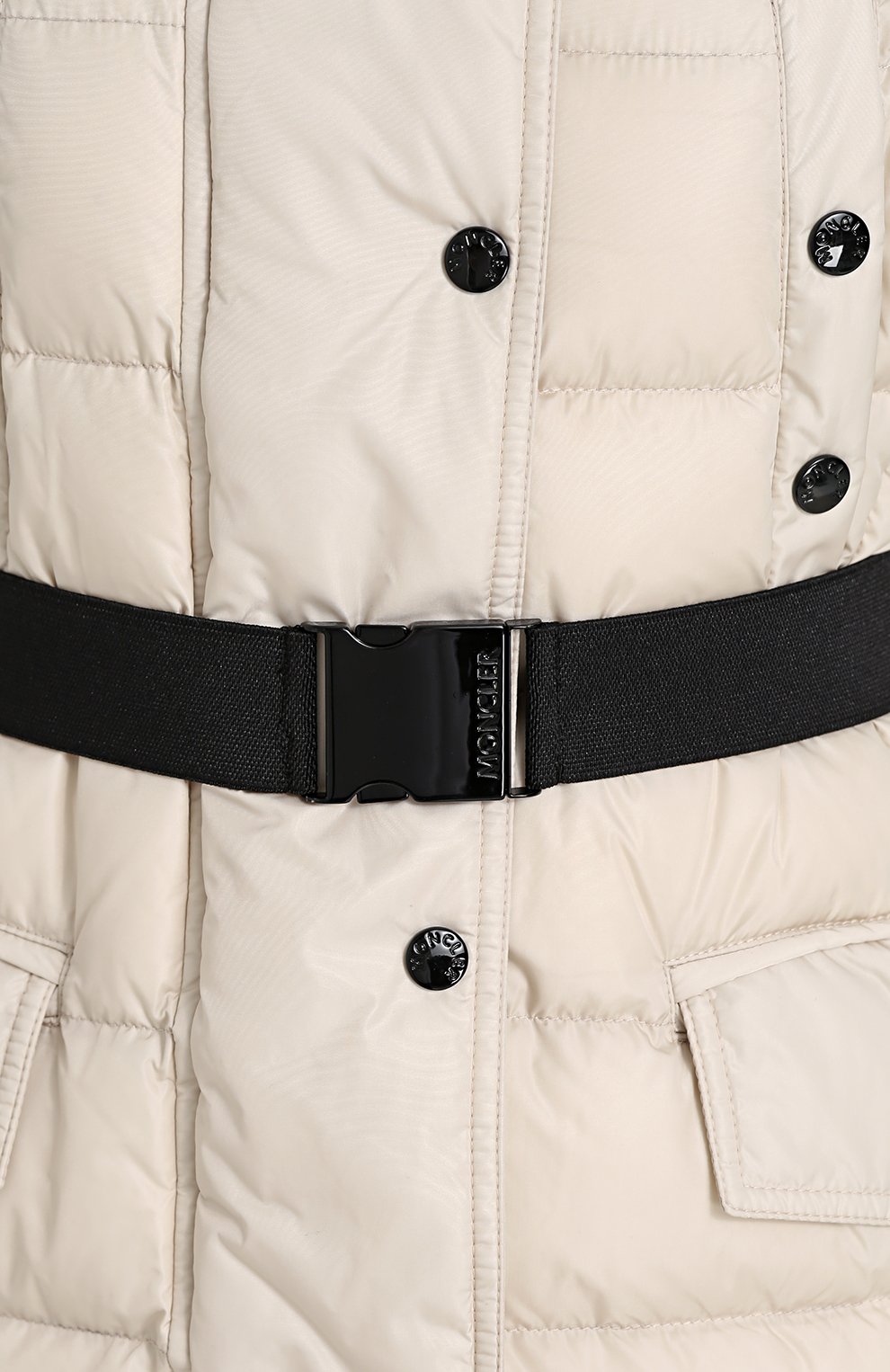 Стеганый пуховик с поясом и меховой отделкой капюшоном MONCLER, арт. C2-093-46877-25-68065, фото 5