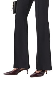 Женские кожаные туфли robbie sling 55 GIANVITO ROSSI бордового цвета, арт. G95538.55RIC.T0KB0UR | Фото 3 (Драгоценные камни: Проставлено; Каблук высота: Средний; Подошва: Плоская; Материал внешний: Натуральная кожа; Материал сплава: Проставлено; Материал внутренний: Натуральная кожа; Женское Кросс-КТ: Слингбэки; Каблук тип: Шпилька)