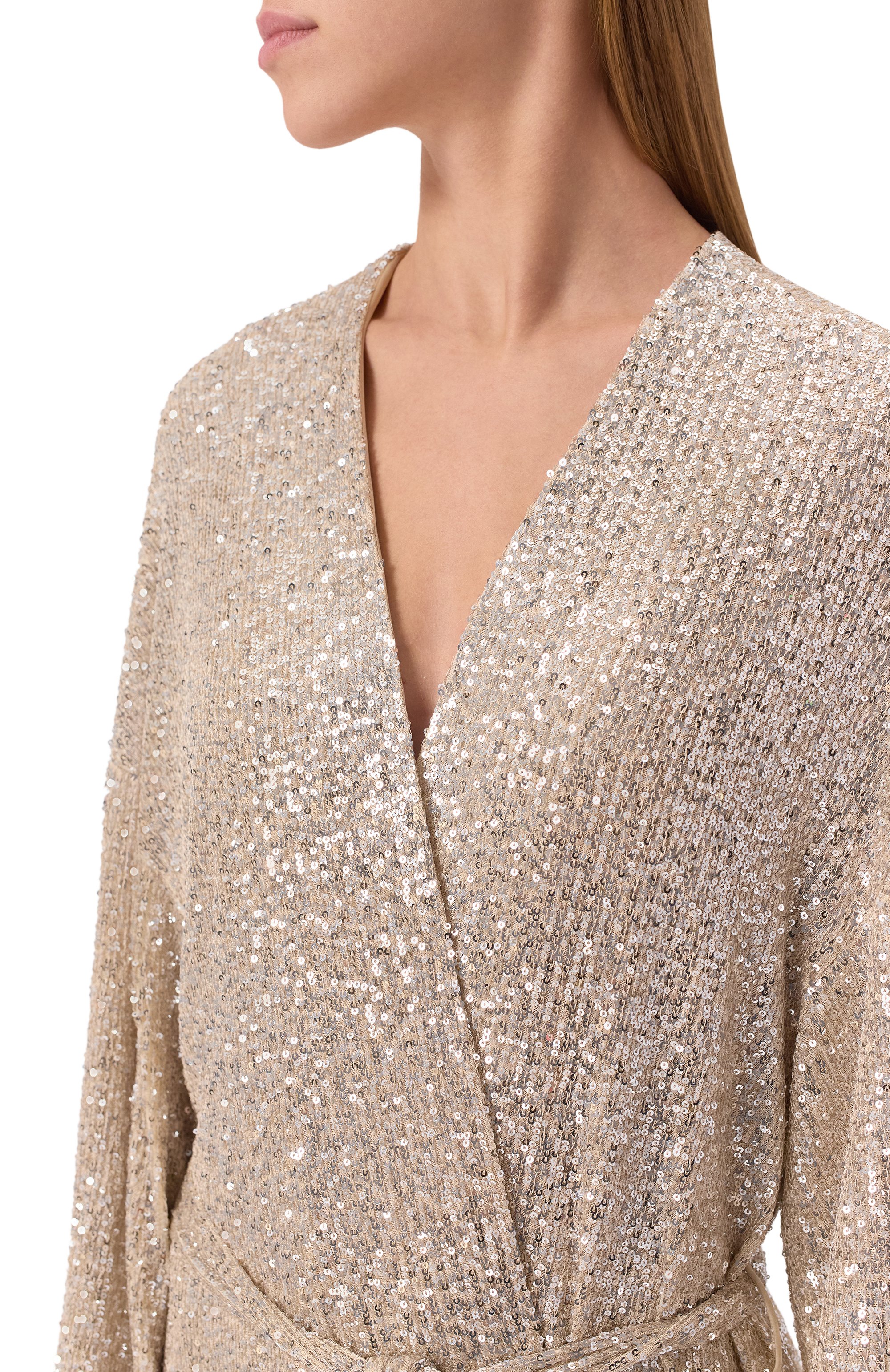 Платье-халат с отделкой пайетками PERVERT, арт. PE25/DR02/90-92-32, фото 5