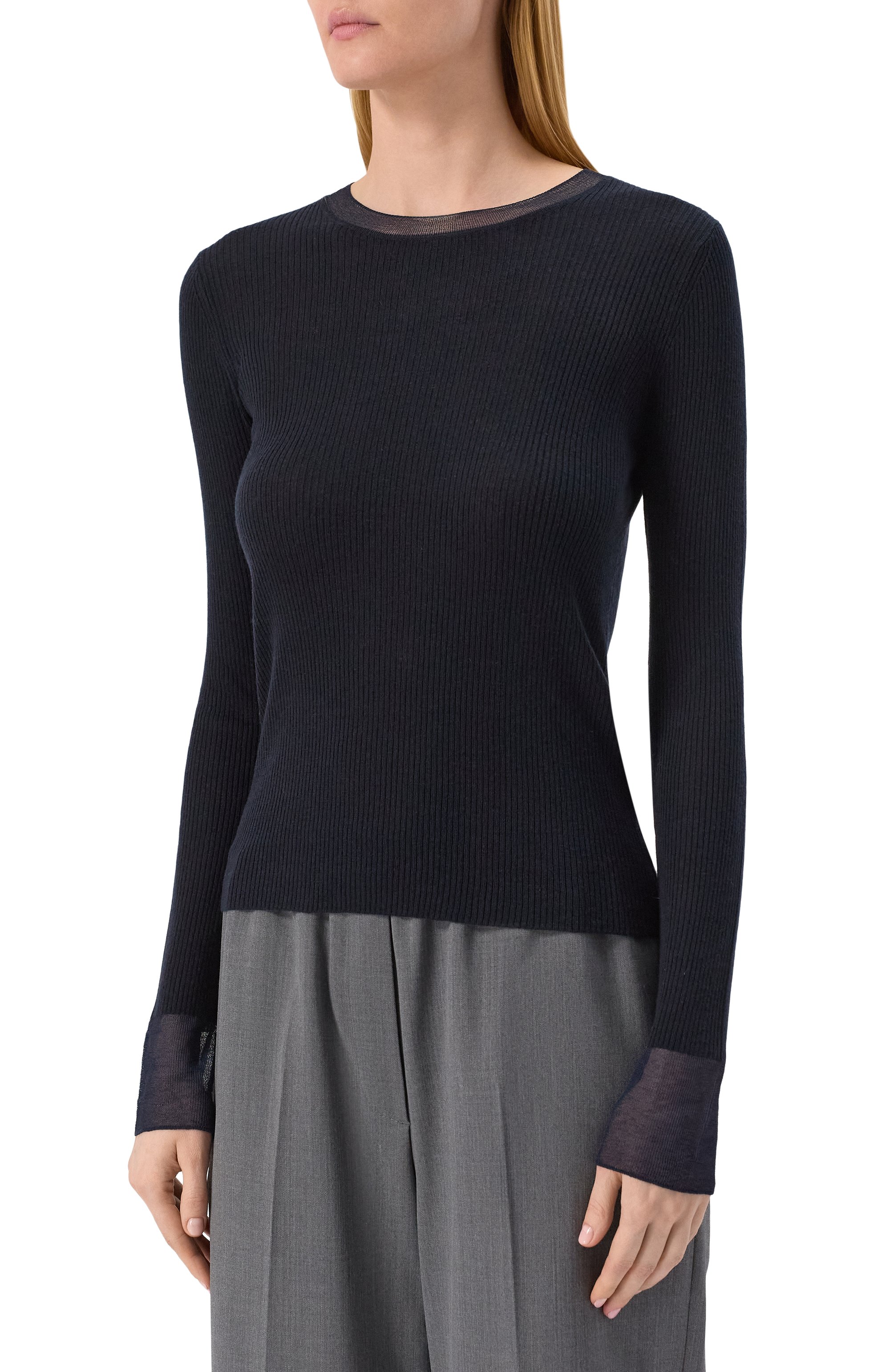 Пуловер из шелка и шерсти MAX MARA STUDIO, арт. GIGANTE, фото 3