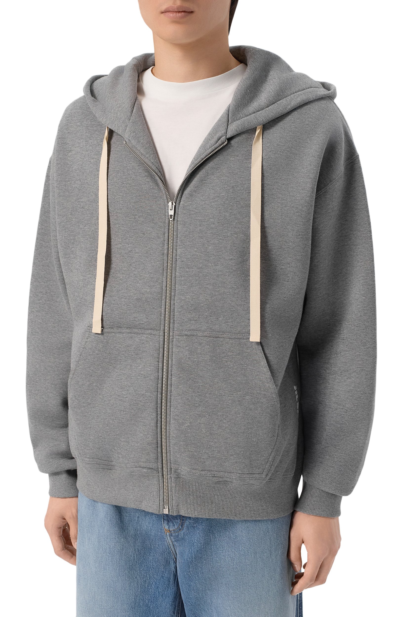 Хлопковая толстовка JIL SANDER серого цвета по цене 164500 руб., арт. J22HG0118/J20133, фото 3 Хлопковая толстовка JIL SANDER, арт. J22HG0118/J20133, фото 3