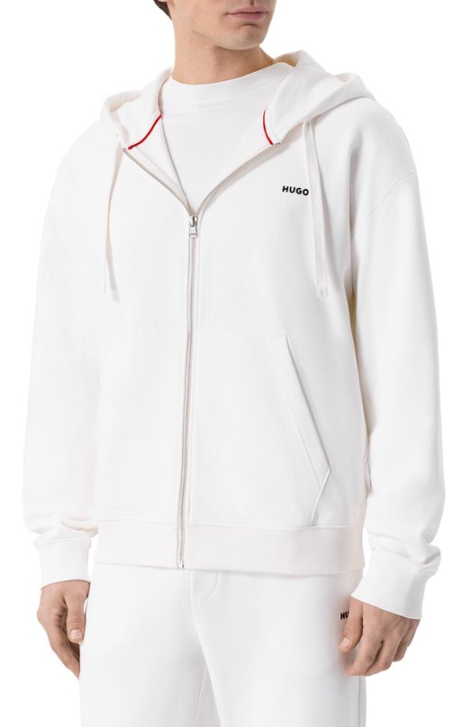 Хлопковая толстовка HUGO 50548651 Белый  50548651 Фото 3