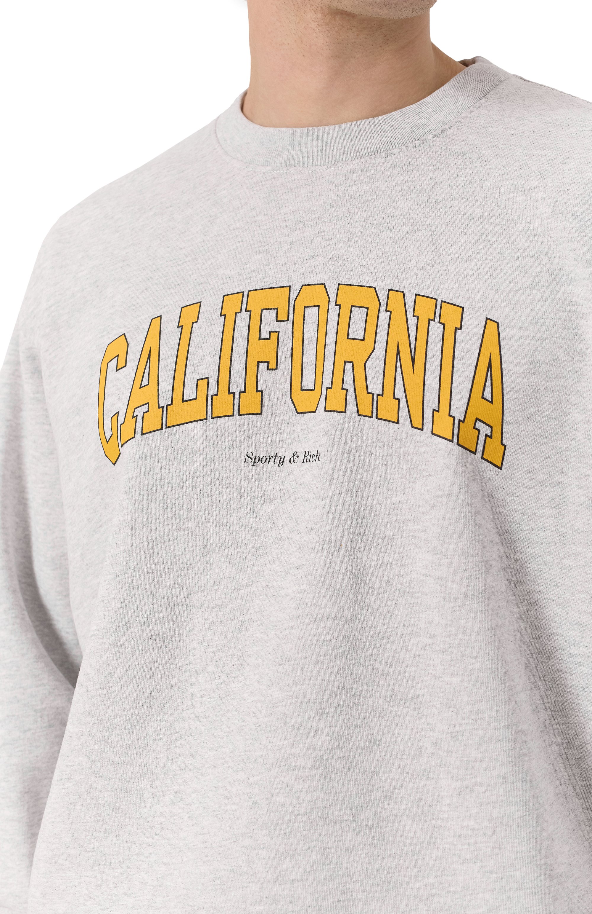 Хлопковый свитшот SPORTY AND RICH, арт. ST071508501GY03, фото 5
