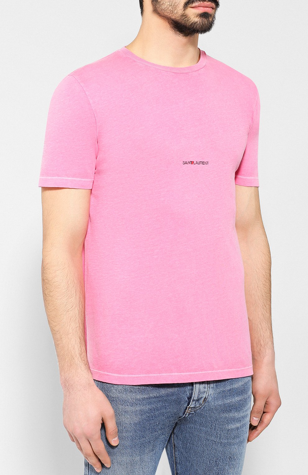 Хлопковая футболка SAINT LAURENT, арт. 557554/YBDV2, фото 3