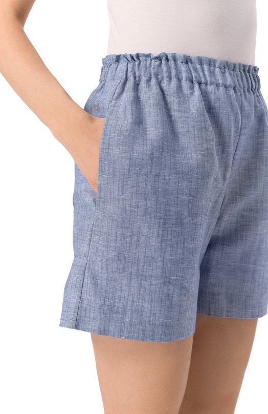 Шорты изо льна и хлопка Zimmerli 4697-17103 Голубой  4697-17103 Фото 5