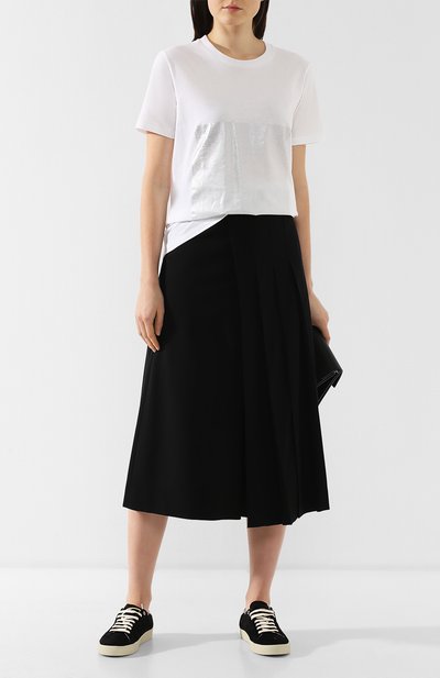 Хлопковая футболка YOHJI YAMAMOTO белого цвета по цене 15850 руб., арт. YZ-K73-049, фото 2 Хлопковая футболка YOHJI YAMAMOTO, арт. YZ-K73-049, фото 2
