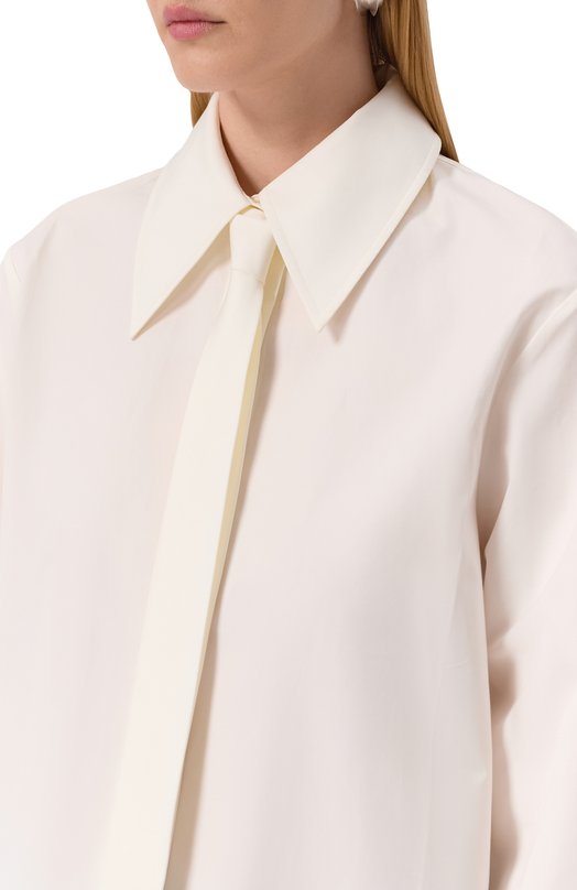Хлопковая рубашка Jil Sander J03DL0196-J45002 Кремовый  J03DL0196-J45002 Фото 5