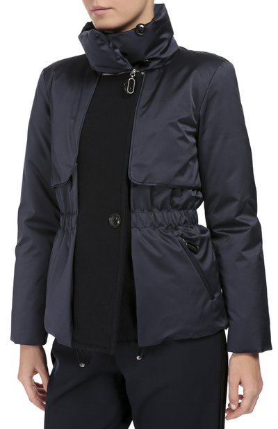 Утепленная приталенная куртка с высоким воротником GIORGIO ARMANI, арт. UAB13W/UA194, фото 3