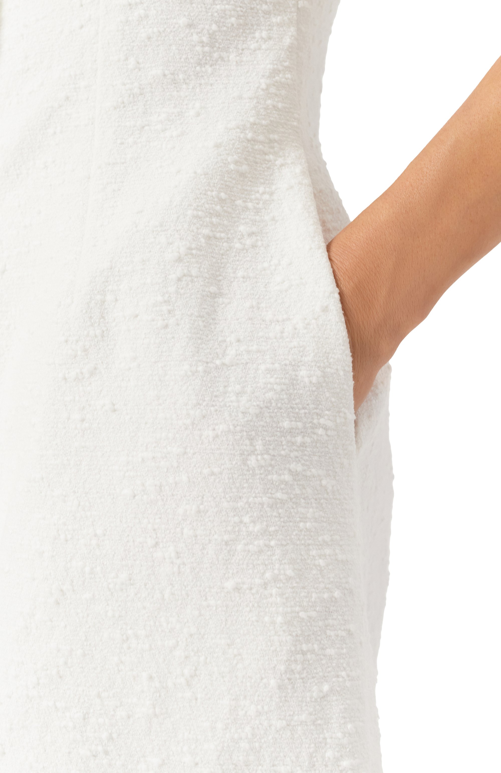 Твидовое платье DOLCE & GABBANA белого цвета по цене 282500 руб., арт. F6JJRT/HUMT9, фото 5 Твидовое платье DOLCE & GABBANA, арт. F6JJRT/HUMT9, фото 5