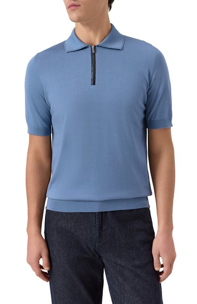 Поло из хлопка и шелка ZILLI, арт. KZP002M0143VRIS00, фото 3