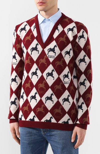 Шерстяной пуловер GUCCI, арт. 545755/XKAD4, фото 3