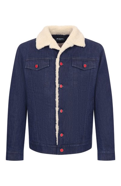 Мужская джинсовая куртка с подкладкой из овчины KITON, арт. UW2280SV0402F