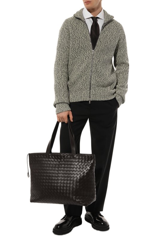 Сумка-тоут Zipped large Bottega Veneta 786666/V2HL1 Коричневый  786666/V2HL1 Фото 7