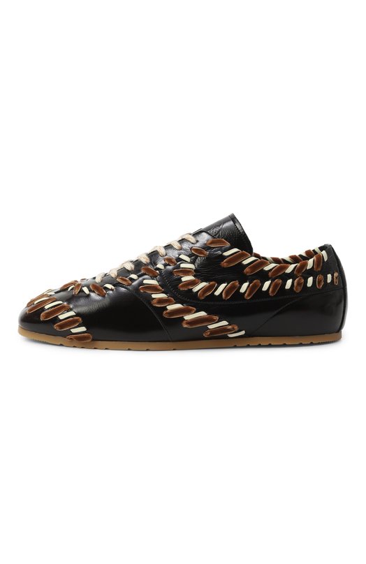 Кожаные кеды Dries Van Noten 011725-119-704 Коричневый  011725-119-704 Фото 4