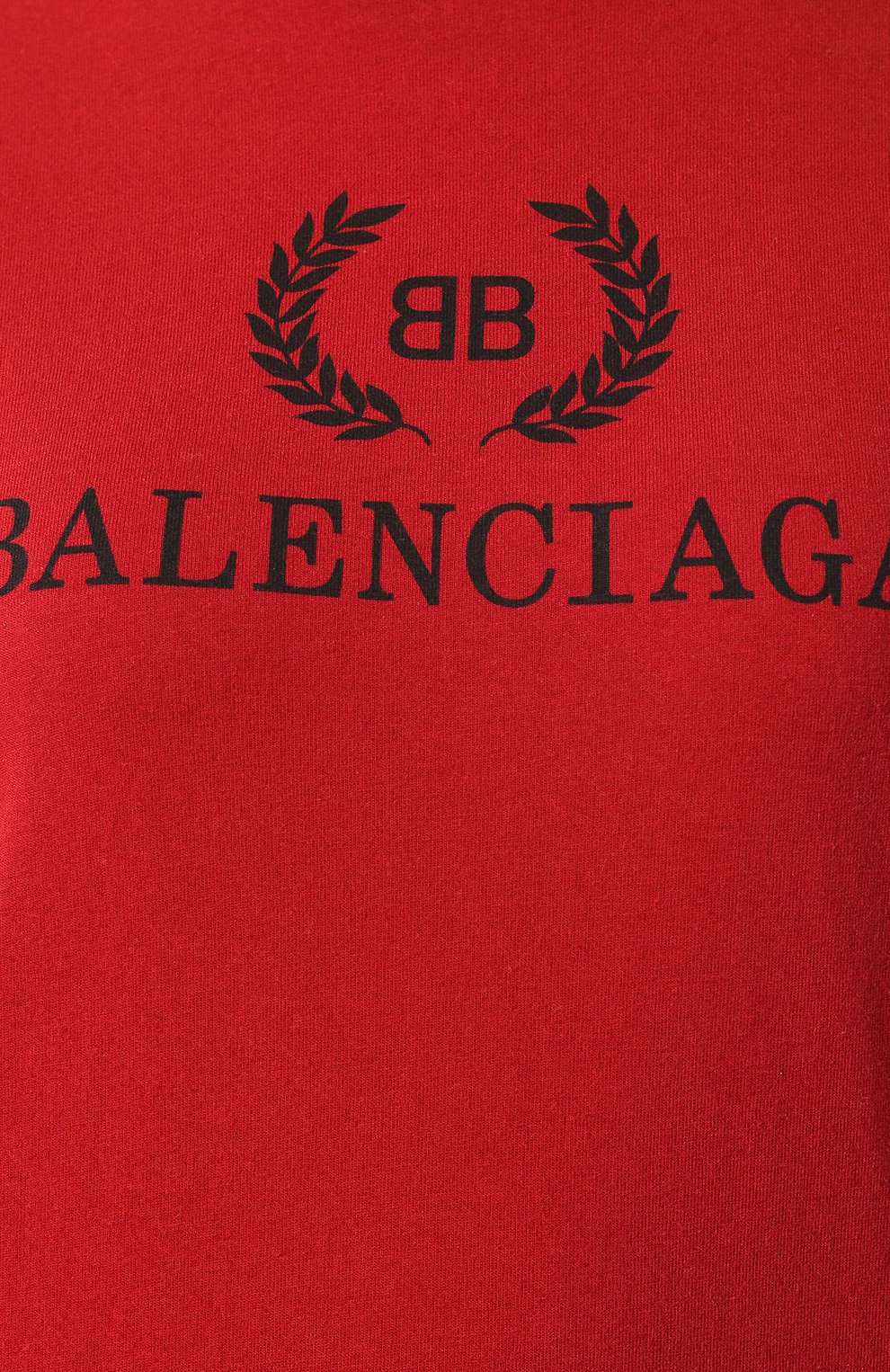 Хлопковая футболка BALENCIAGA бордового цвета по цене 39450 руб., арт. 563712/TCV25, фото 5 Хлопковая футболка BALENCIAGA, арт. 563712/TCV25, фото 5