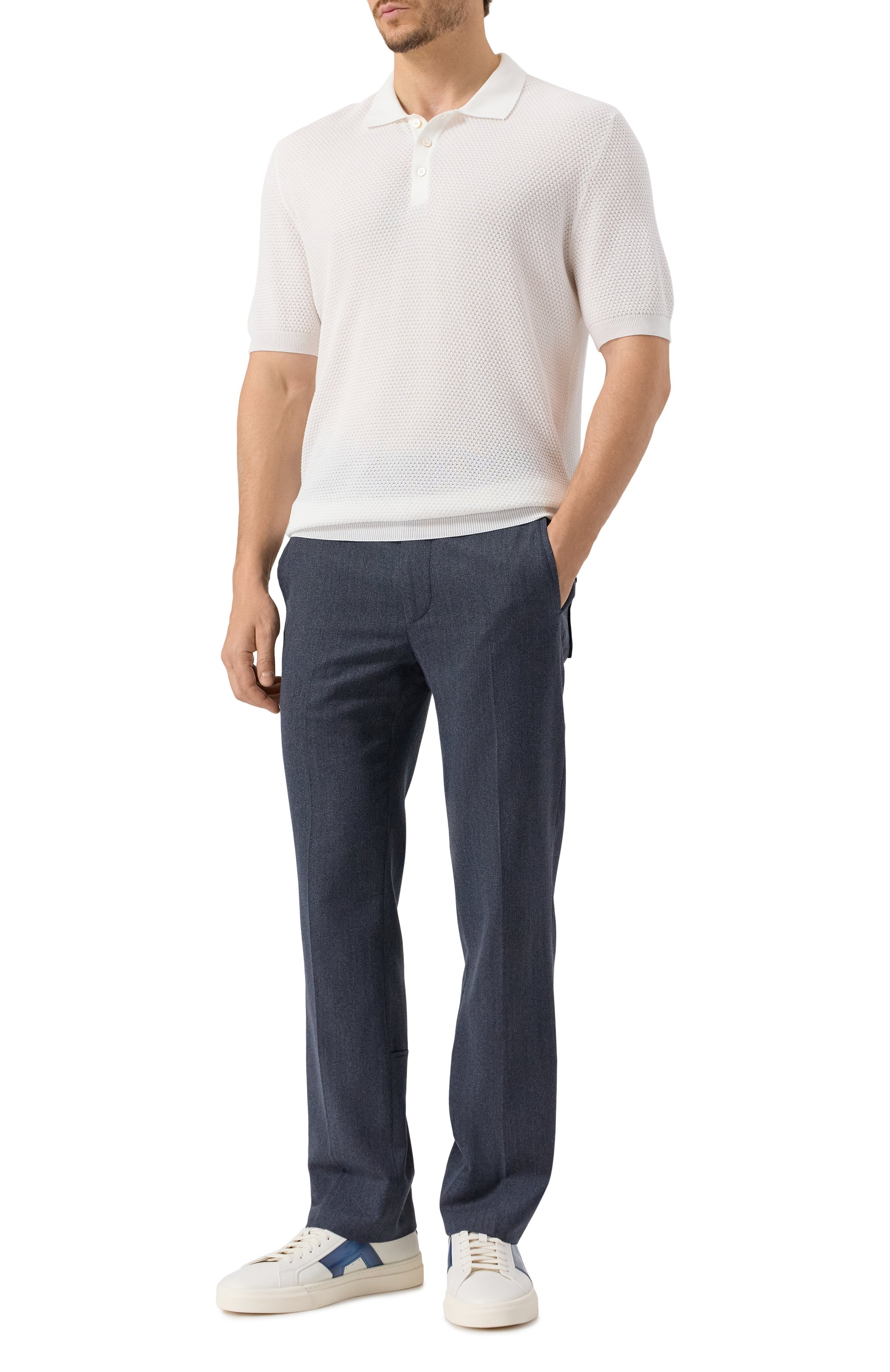 Брюки из шерсти и хлопка CORNELIANI, арт. 264544-2618331, фото 2