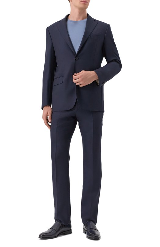 Шерстяной костюм Corneliani 946008-9488757_SET Синий  946008-9488757_SET Фото 2