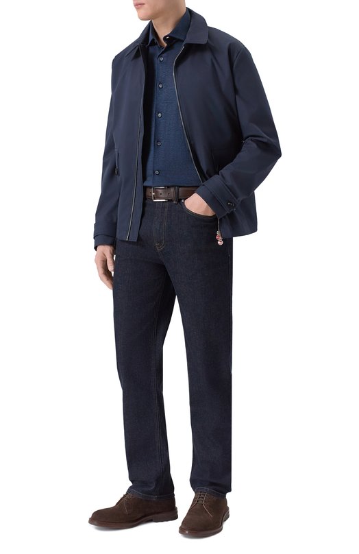 Льняная рубашка MVST SLIM/GABRIELLE/R0UND/800-JERSEY Синий  SLIM/GABRIELLE/R0UND/800-JERSEY Фото 2