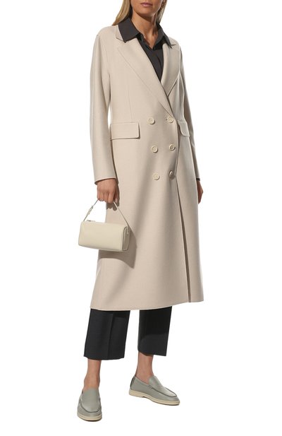 Кожаные лоферы summer walk LORO PIANA светло-зеленого цвета по цене 54650 руб., арт. FAI0323, фото 2 Кожаные лоферы summer walk LORO PIANA, арт. FAI0323, фото 2