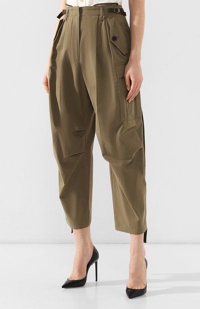 Хлопковые брюки GIVENCHY зеленого цвета по цене 79950 руб., арт. BW50CG11VJ, фото 3 Хлопковые брюки GIVENCHY, арт. BW50CG11VJ, фото 3