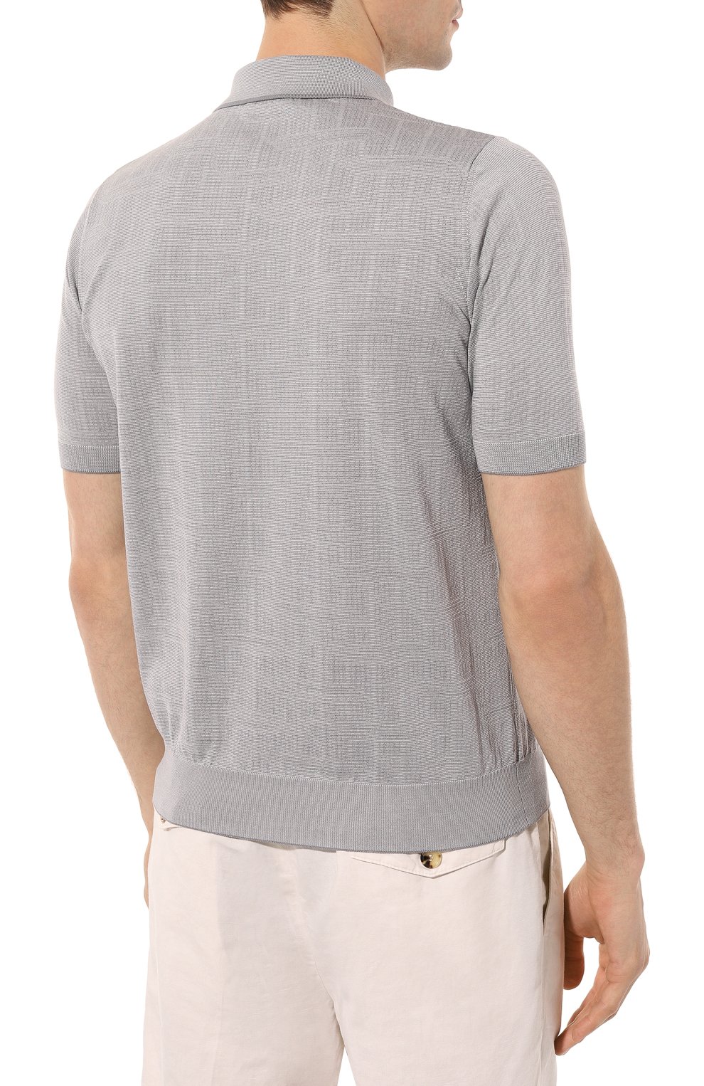 Поло из хлопка и шелка ZILLI, арт. MBZ-PZ112-REGI1/MC01, фото 4