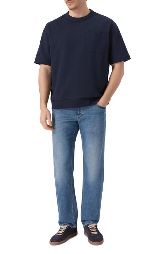 Хлопковая футболка BOSS 50554243 Синий  50554243 Фото 2