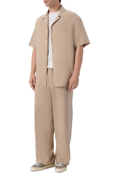 Мужская рубашка изо льна и вискозы EMPORIO ARMANI, арт. EM000593/AF20590