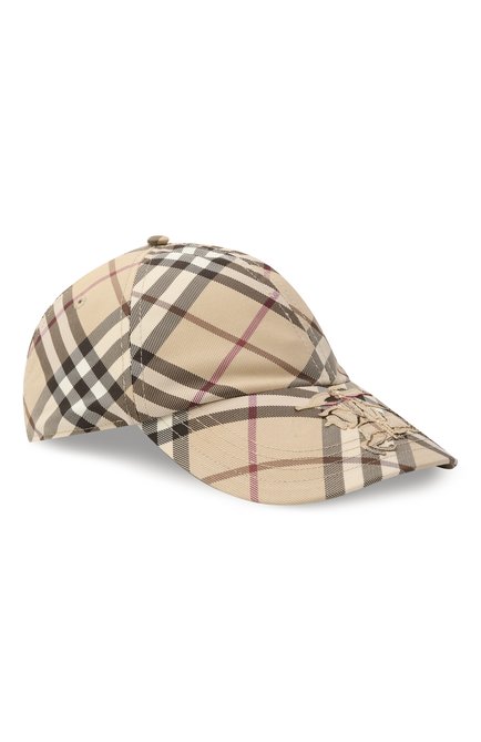 Женская бейсболка BURBERRY бежевого цвета, арт. 8102967 | Фото 1 (Материал: Текстиль, Синтетический материал; Материал сплава: Пр�оставлено; Нос: Не проставлено)
