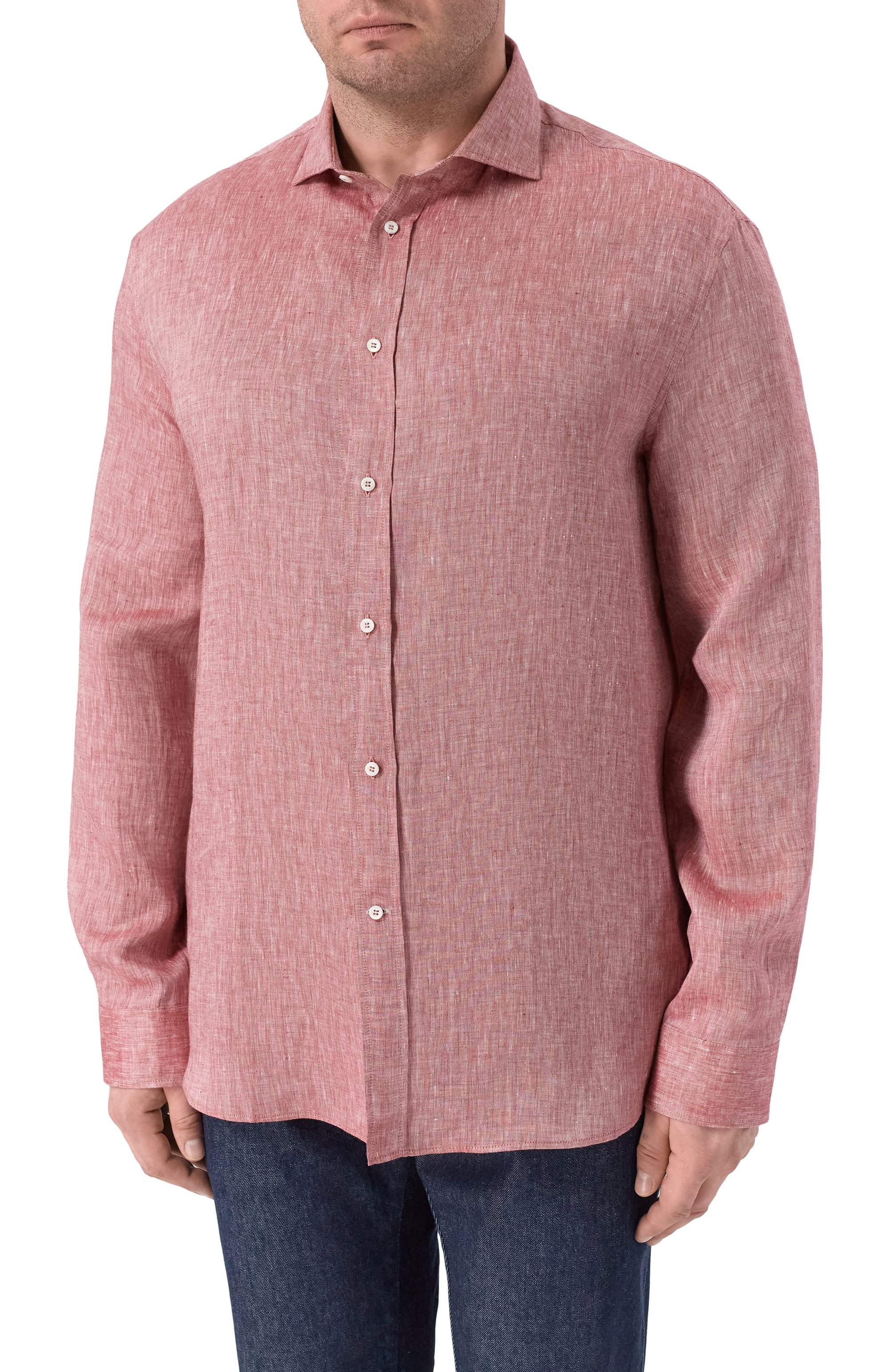 Льняная рубашка BRUNELLO CUCINELLI, арт. MM6840627, фото 3