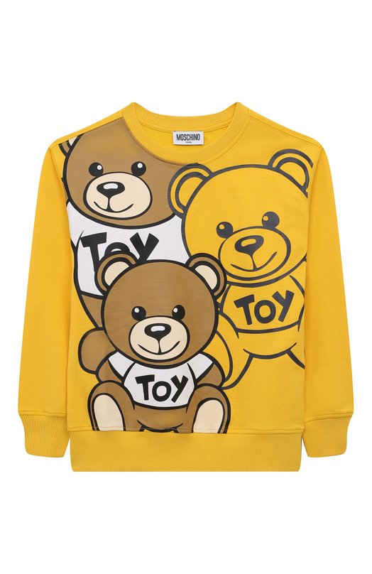 

Хлопковый свитшот Moschino, Жёлтый