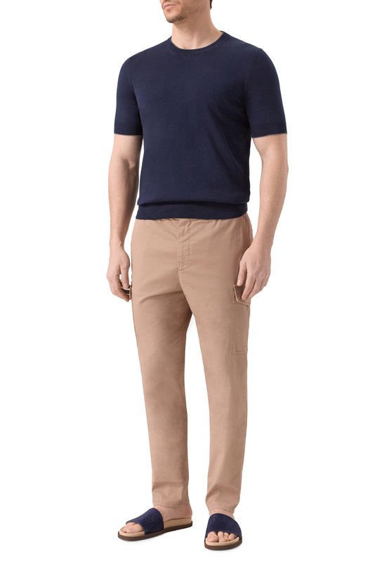 Замшевые шлепанцы Brunello Cucinelli MZUS0LY236 Синий  MZUS0LY236 Фото 2