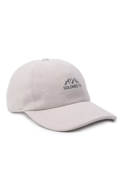 Бейсболка из кашемира и хлопка Brunello Cucinelli MCAP90010 Бежевый MCAP90010