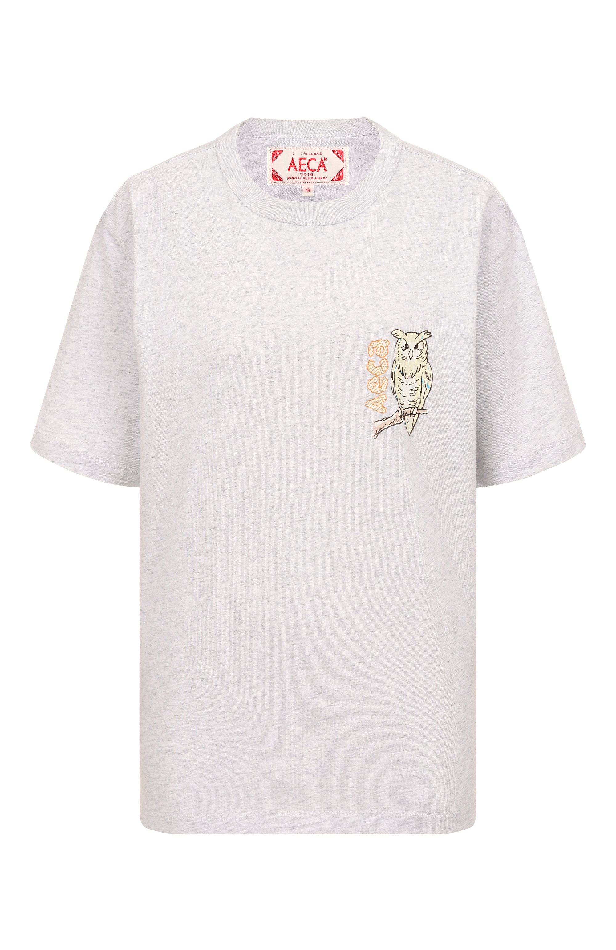 Хлопковая футболка AECA WHITE, арт. AWCMSSBDTTSOV003C0.LIGHT GREY (L), фото 1