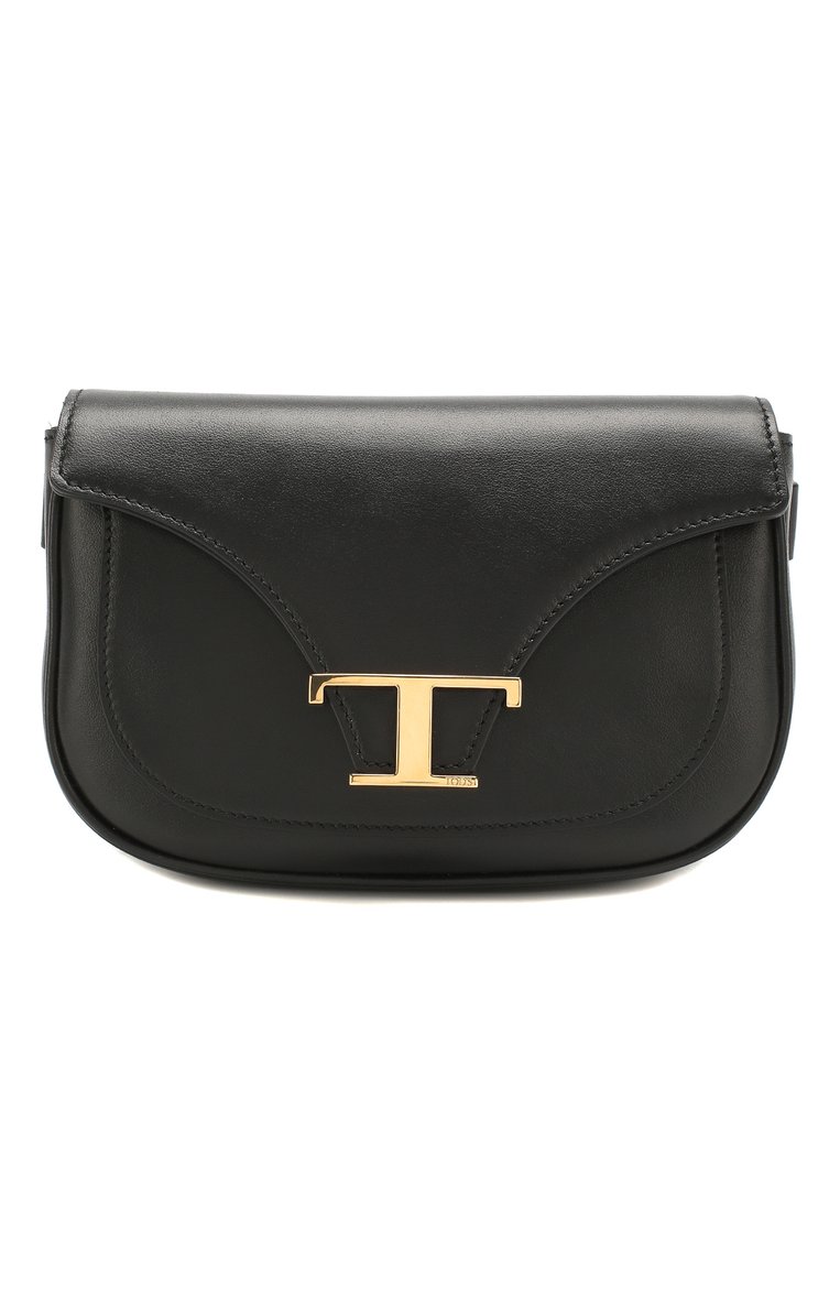 Женская поясная сумка t singola TOD’S черного цвета, арт. XAWTSIM0100R0R | Фото 1 (Материал: Натуральная кожа; Размер: mini; Стили: Классический; Драгоценные камни: Проставлено; Материал сплава: Проставлено)