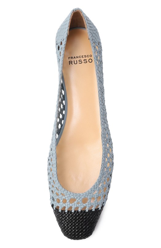Кожаные балетки Francesco Russo R1P955/N200 Голубой  R1P955/N200 Фото 6