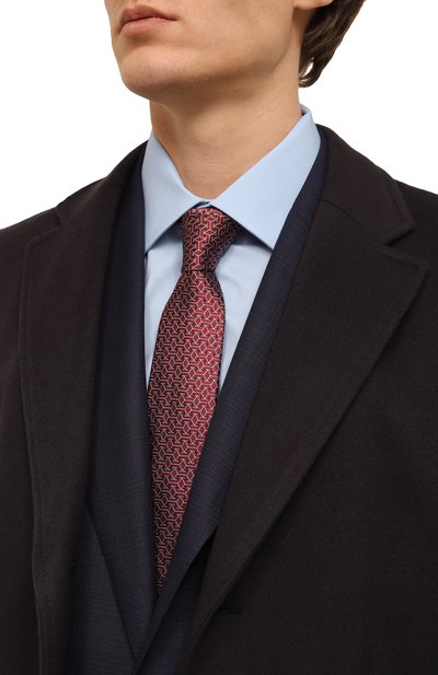Шелковый галстук LANVIN красного цвета по цене 15400 руб., арт. 3100/TIE, фото 2 Шелковый галстук LANVIN, арт. 3100/TIE, фото 2