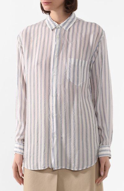 Рубашка MAISON MARGIELA синего цвета по цене 49950 руб., арт. S29DL0171/S53018, фото 3 Рубашка MAISON MARGIELA, арт. S29DL0171/S53018, фото 3