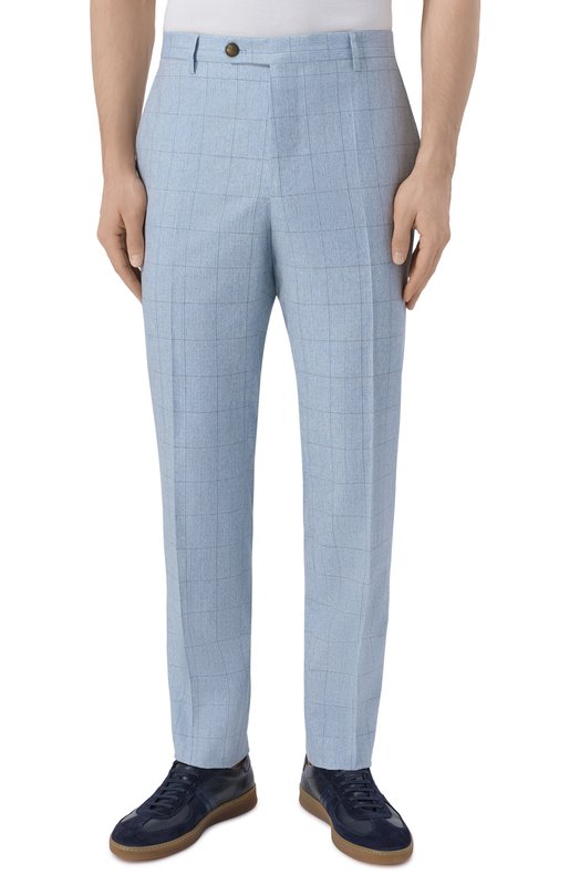 Брюки из шерсти и хлопка Berwich VULCAN023/GB1868 Голубой  VULCAN023/GB1868 Фото 3