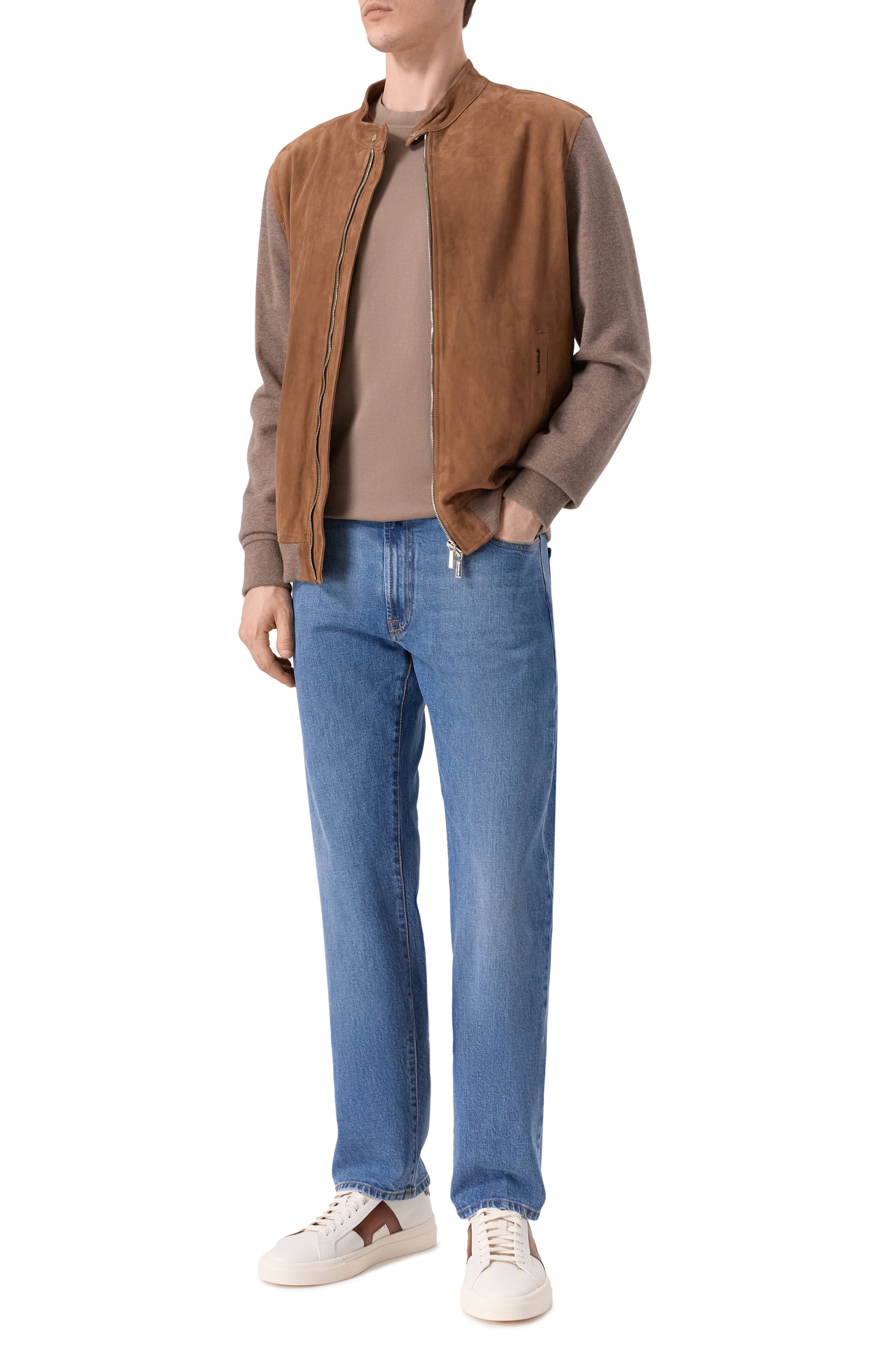 Хлопковая футболка PAUL&SHARK темно-бежевого цвета по цене 19950 руб., арт. 25411006, фото 2 Хлопковая футболка PAUL&SHARK, арт. 25411006, фото 2